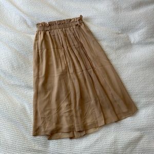 Madewell Blush Chiffon Midi Skirt